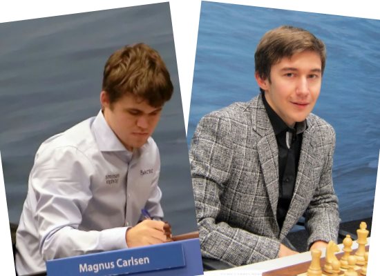 Магнус Карлсен и Сергей Карякин